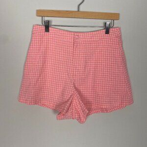 Showpo Windowpane Pink Chino Shorts Barbiecore Womens 8 (US)